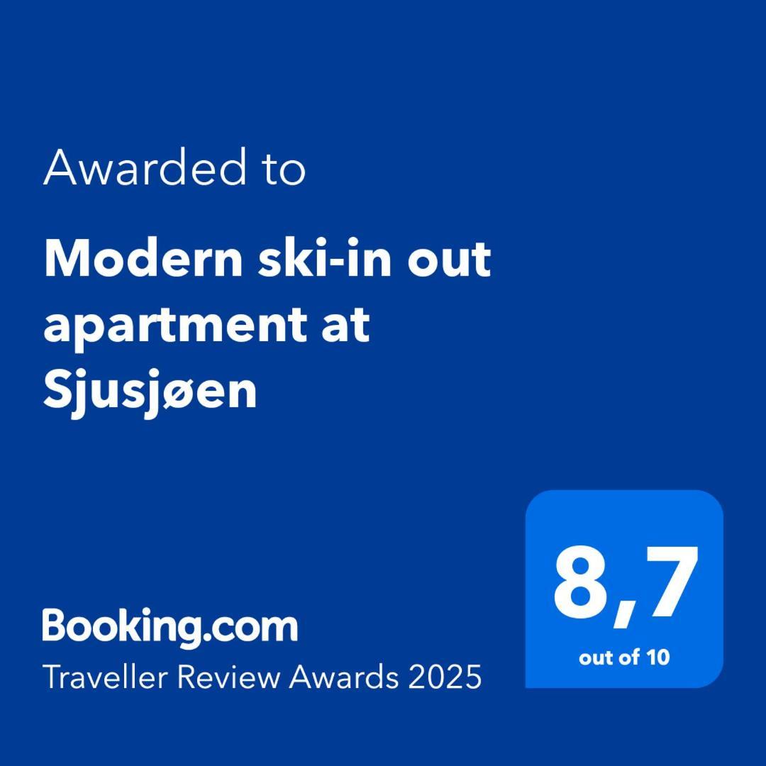 Modern Ski-In Out Apartment At Sjusjoen Bagian luar foto